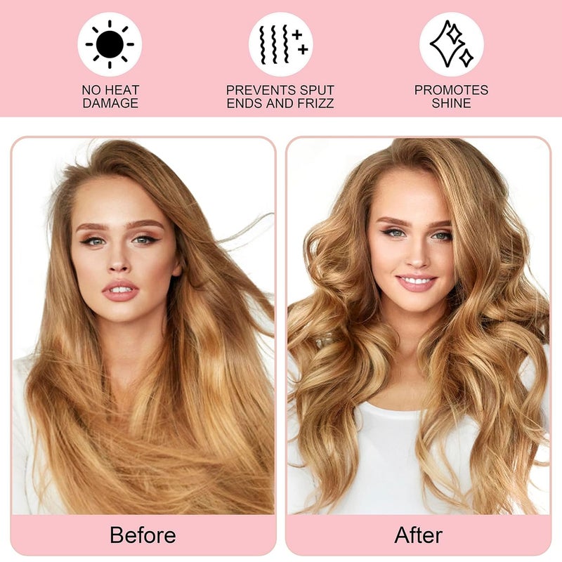 Flylipu Heatless Curling Rod Headband, Upgraded 60" Extra Long Heatless Curls Headband Soft Hair Curlers to Sleep In Hair Rollers No Heat Curls (Blue) - Image 2